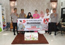 Sambut Hari Bhayangkara ke-79, Kapolres Tanah Laut Gelar Anjangsana ke Purnawirawan dan Warakawuri Polri