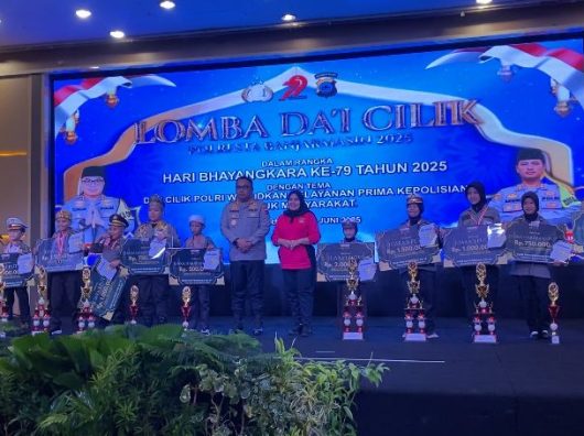 54 Da'i Cilik Ramaikan HUT Bhayangkara ke-79 yang Digelar Polresta Banjarmasin