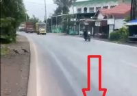 Ada Tumpahan Minyak, Pengendara Melintas di Liang Anggang-Pandahan Harap Berhati-hati