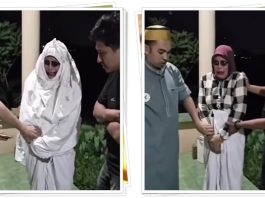 VIRAL! Konten Kreator Jadi Pocong Mendadak Kerasukan Kunti, Menangis Histeris & Tertawa Melengking, Netizen: "Pocong Asli Datang!"