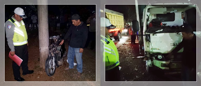 KRONOLOGI Kecelakaan Maut di Jalan A Yani Tanah Laut: Scoopy Vs Truk, Pengendara Motor Tewas di TKP!