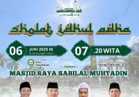 Gubernur dan Wagub Kalsel Salat Idul Adha di Masjid Raya Sabilal Muhtadin