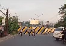 Jalan A Yani km 31 Banjarbaru Ditutup Total