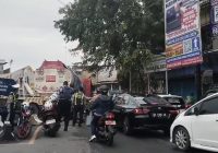 Pasar Sudimampir Macet, Ada Tangki Tabrak Trotoar