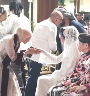 Momen Mulan Jameela dan Ahmad Dhani Berjanat Tangan dengan Maia Estianty di Siraman Al Ghazali Disorot