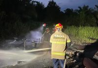 Rumah Terbakar di Jalan Isakar Udang Palangka Raya