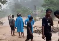 Sungai Bakar di Tanah Laut Meluap Usai Hujan Deras