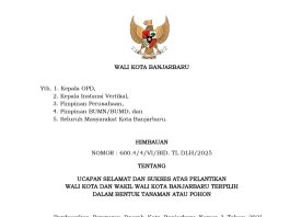 Inovatif! Sambut Pelantikan Wali Kota Baru, Banjarbaru Gagas Tradisi Ucapan Selamat Berbasis Pohon