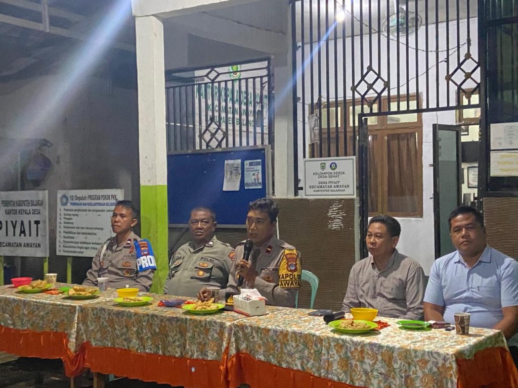 Kapolsek Soroti Peran Linmas di Awayan, Tegaskan Jadwal Jaga Pos Kamling Harus Aktif