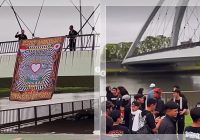 Aksi PSHT di Jepang Tuai Kecaman! Bendera Dibentang di Jembatan Tokyo, Netizen: “Haus Validasi!”