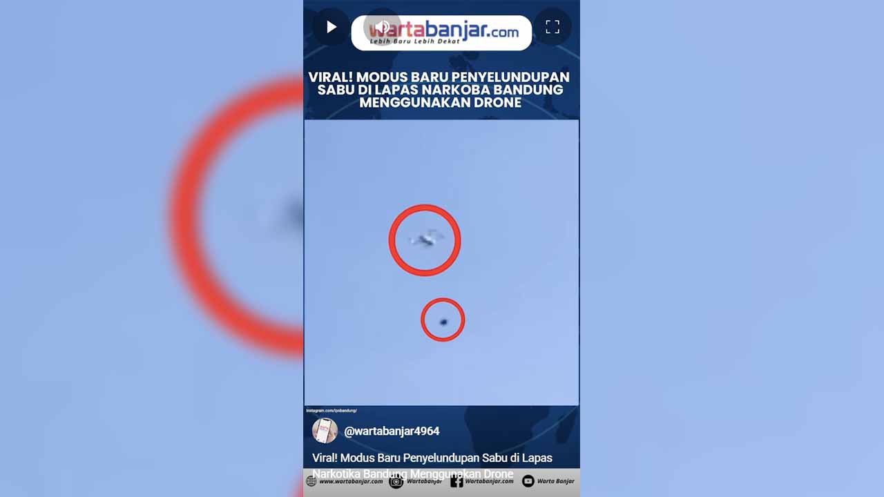 VIDEO - Viral! Modus Baru Penyelundupan Sabu di Lapas Narkotika Bandung Menggunakan Drone