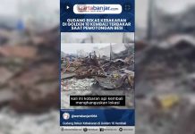 VIDEO - Gudang Bekas Kebakaran di Golden 10 Kembali Terbakar Saat Pemotongan Besi