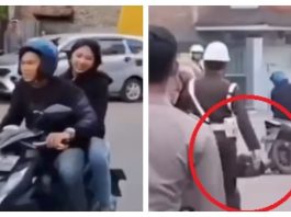 Drama di Jalan Katapang! Gadis Jatuh Saat Hindari Razia, Pacar Malah Kabur Tinggalkan Kekasihnya