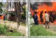 WARGA GEGER! Api Berkobar Hebat Membakar Mobil di Kompleks Mawadaturahmah HST