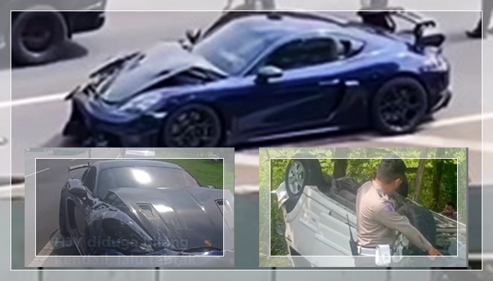 Porsche Dikendarai Mahasiswa Tabrak Rush Berisi Satu Keluarga di Tol Sidoarjo: Netizen: Awas Plat Tiba-tiba Ganti!