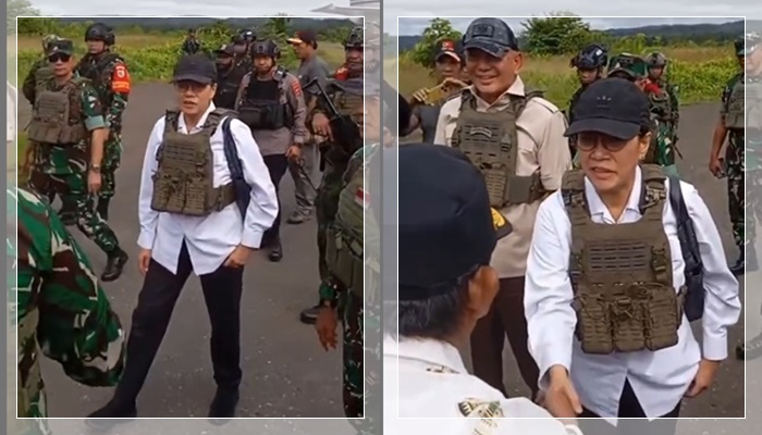Baru Sekali! Sri Mulyani Kunjungi Zona Merah Nduga Pakai Rompi Anti-Peluru, Netizen: “Takut Sama Rakyat Sendiri?”