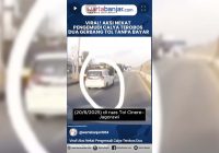 VIDEO - Viral! Aksi Nekat Pengemudi Calya Terobos Dua Gerbang Tol Tanpa Bayar