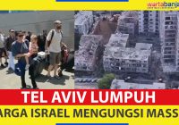 VIDEO - Tel Aviv Lumpuh, Warga Mengungsi Massal Imbas Serangan Rudal Iran