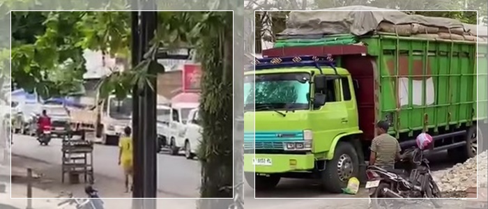 Truk Mogok di Jalan Sutoyo S Banjarmasin! Lalu Lintas Lumpuh Total di Siang Bolong