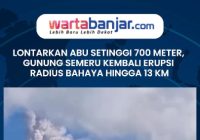 VIDEO - Lontarkan Abu Setinggi 700 Meter, Gunung Semeru Kembali Erupsi Radius Bahaya hingga 13 Km