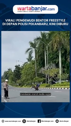 VIDEO - Viral! Pengemudi Bentor Freestyle di Depan Polisi Pekanbaru, Kini Diburu