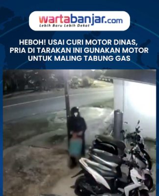 VIDEO - HEBOH! Usai Curi Motor Dinas, Pria di Tarakan Ini Gunakan Motor untuk Maling Tabung Gas
