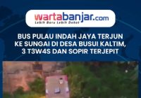 VIDEO - Bus Pulau Indah Jaya Terjun ke Sungai di Desa Busui Kaltim, 3 T3w4s dan Sopir Terjepit