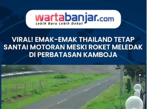 VIDEO - Viral! Emak-emak Thailand Tetap Santai Motoran Meski Roket Meledak di Perbatasan Kamboja