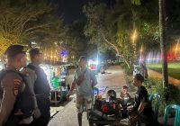 Sat Samapta Polres Banjar Sambangi Kerumunan di Jalan Sekumpul Hingga Pasar CBS