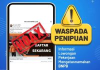 Lowongan Kerja di BNPB Hoaks, ini Penjelasannya
