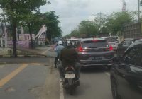 Jalan A Yani km 5 Banjarmasin Macet Total, ini Penyebabnya