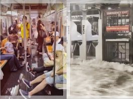 Banjir Bandang Terjang Stasiun 28th Street New York, Penumpang Panik Saat Air Masuk Gerbong!