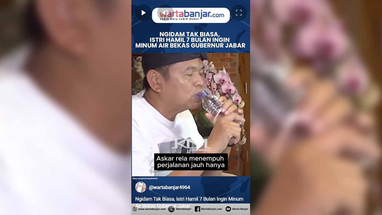 VIDEO - Ngidam Tak Biasa, Istri Hamil 7 Bulan Ingin Minum Air Bekas Gubernur Jabar