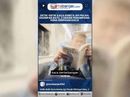 VIDEO - Detik-detik Kaca Kereta Api Pecah Dilempar Batu, 2 Orang Penumpang Kena Serpihan Kaca