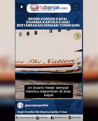 VIDEO - Begini Kondisi KM Dharma Kartika II Usai Bertabrakan Dengan Tongkang