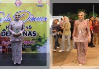 Tampil Anggun Bergaun Sasirangan, Ketua Dekranasda Tanah Bumbu Harumkan Identitas Lokal di Panggung Nasional