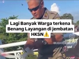 Benang Layangan Lukai Warga di Jembatan HKSN, Warga Minta Penertiban