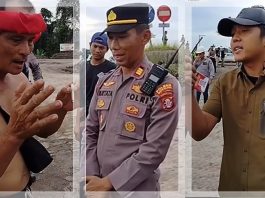 VIRAL! Warga Barsel Adu Argumen dengan Petugas di Lahan Sengketa PT Mutu: Netizen: “Polisi untuk Perusahaan?”