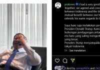 IG Presiden Prabowo Digeruduk Warganet, Protes Kesepakatan Setor Pajak 19% ke AS dan AS ke Indonesia 0%