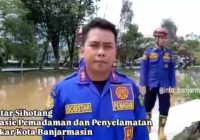 Damkar Kota Banjarmasin Pantau Kemunculan Buaya di Sungai Jafri Zamzam