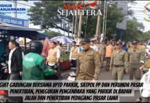 UPTD Parkir, Satpol PP dan Perumda Pasar Tegur Pedagang & Pengunjung yang Parkir Liar di Pasar Lama