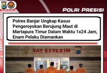 Polres Banjar Amankan 6 Pelaku Pengeroyokan yang Tewaskan Korban di Martapura Timur