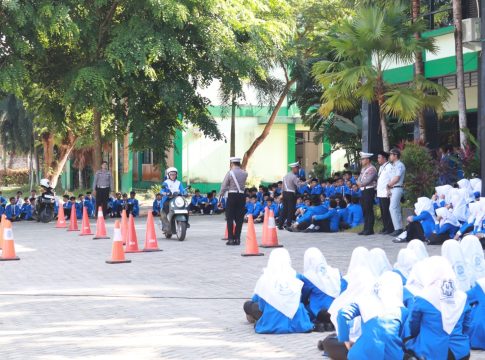 Ratusan Pelajar MAN IC Tanah Laut Antusias Ikuti Edukasi Safety Riding Satlantas Polres Tanah Laut