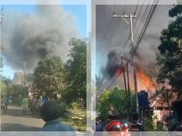 BREAKING NEWS Kebakaran Hebat Melanda Astambul Banjar, Api Mengamuk Saat Warga Beraktivitas