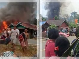 Berkobar di Siang Bolong! 2 Rumah Ludes Terbakar di Katingan Tengah, Warga Panik Selamatkan Harta