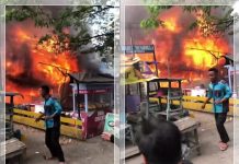 BREAKING NEWS - Api Lahap Bangunan di Belitung Darat Banjarmasin, Warung Bakso Nyaris Terbakar!