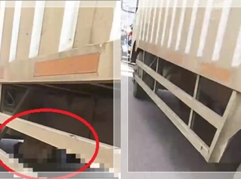 BREAKING NEWS - Kecelakaan Tragis di Jembatan 17 Mei Banjarmasin, Pria Terkapar di Kolong Truk
