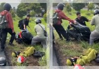 Kecelakaan Tragis di Trikora Banjarbaru: Anak Perempuan Terkapar di Rerumputan Pinggir Jalan