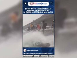 VIDEO - Detik-detik Menegangkan Pendaki Diterpa Badai di Gunung Tertinggi Malaysia