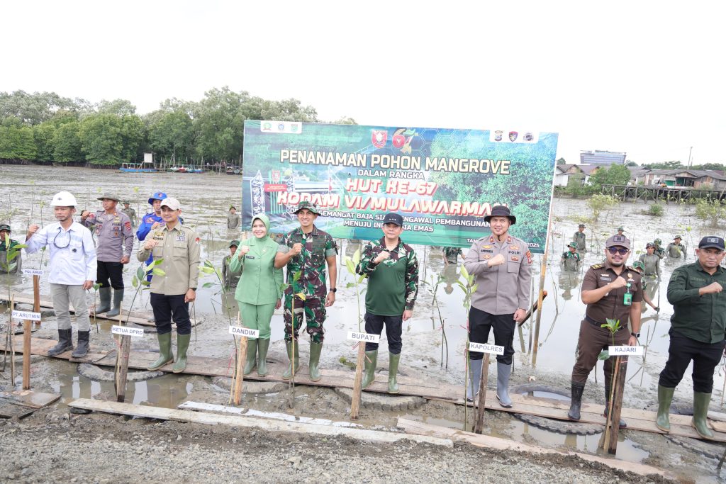 Aksi Hijau Bareng TNI! DPRD dan Pemkab Tanah Bumbu Tanam 500 Mangrove untuk Lawan Abrasi